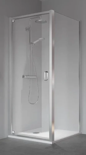 Kermi Stina TWD zijwand 900 x 1950 mm - verstelbaarheid 860-910 mm - SIHG ESG helder Clean - profiel : zilver hoogglans STTWD09019VPK