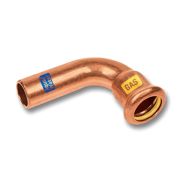 Sanha Persinsteekbocht koper 54mm MF 90° gas / (drink)water Sanha HydroGas 114001A54