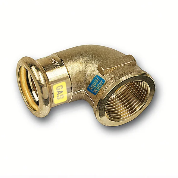 Sanha Persovergangsknie brons 35mm x 5/4" F 90° gas / (drink)water Sanha HydroGas 11509035114