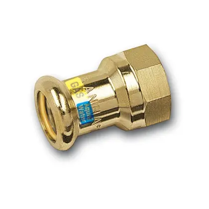 Sanha Persovergangsstuk brons 28mm x 3/4" F gas / (drink)water Sanha HydroGas 1152702834
