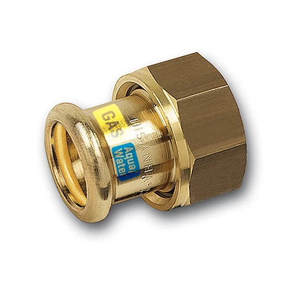 Sanha Persaansluitkoppeling brons 28mm x 5/4" FF gas / (drink)water Sanha HydroGas 11535928114