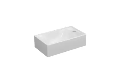 Sanibell Fontein porselein 40x23 glans wit kraangat R 0109211P