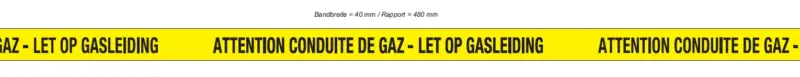 Sanutal PE strip om ondergrondse PLT leiding aan te duiden rol 40MM x 250M sanutal 15.40