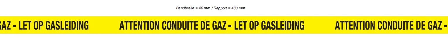 Sanutal PE strip om ondergrondse PLT leiding aan te duiden rol 40MM x 250M sanutal 15.40