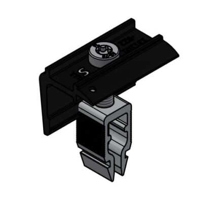 Schletter Eindklem Classic Wide V zwart geanodiseerd 30-40mm 131101-922