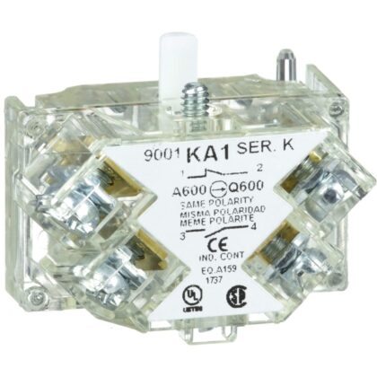Schneider Automation controleknop contactblok - 9001-K Ø 30 - 1 OC beveiligde klemmen 9001KA1