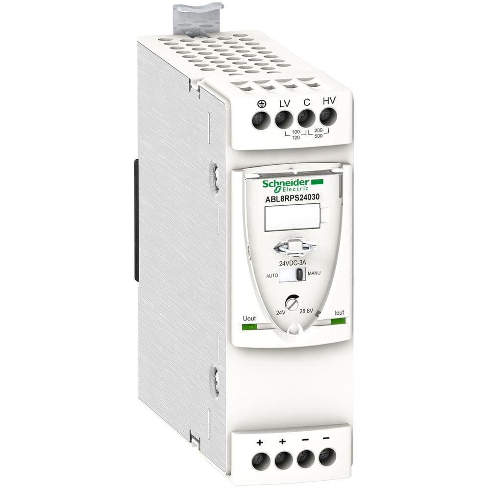 Schneider Automation gestabiliseerde schakelende voeding - 1- of 2-fase - 200..500 V - 24 V - 3 A ABL8RPS24030
