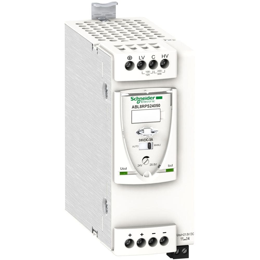 Schneider Automation gestabiliseerde schakelende voeding - 1- of 2-fase - 200..500 V - 24 V - 5 A ABL8RPS24050