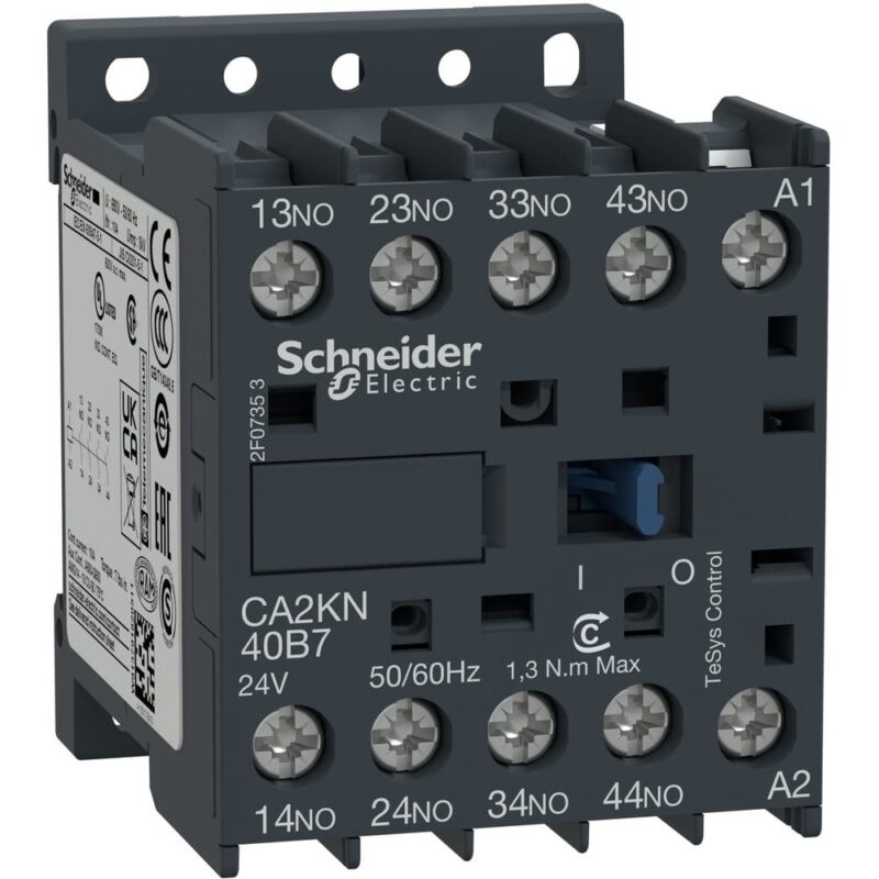 Schneider Automation Hulpcontactor - 4NO + 0NC - 10A - 230V 50...60HzAC CA2KN40P7