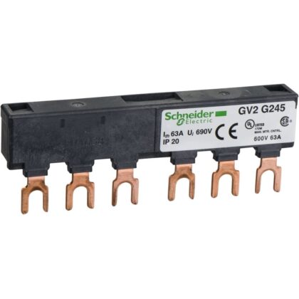 Schneider Automation 3P rail - 63 A - 2 aftakkingen - 45 mm afstand GV2G245