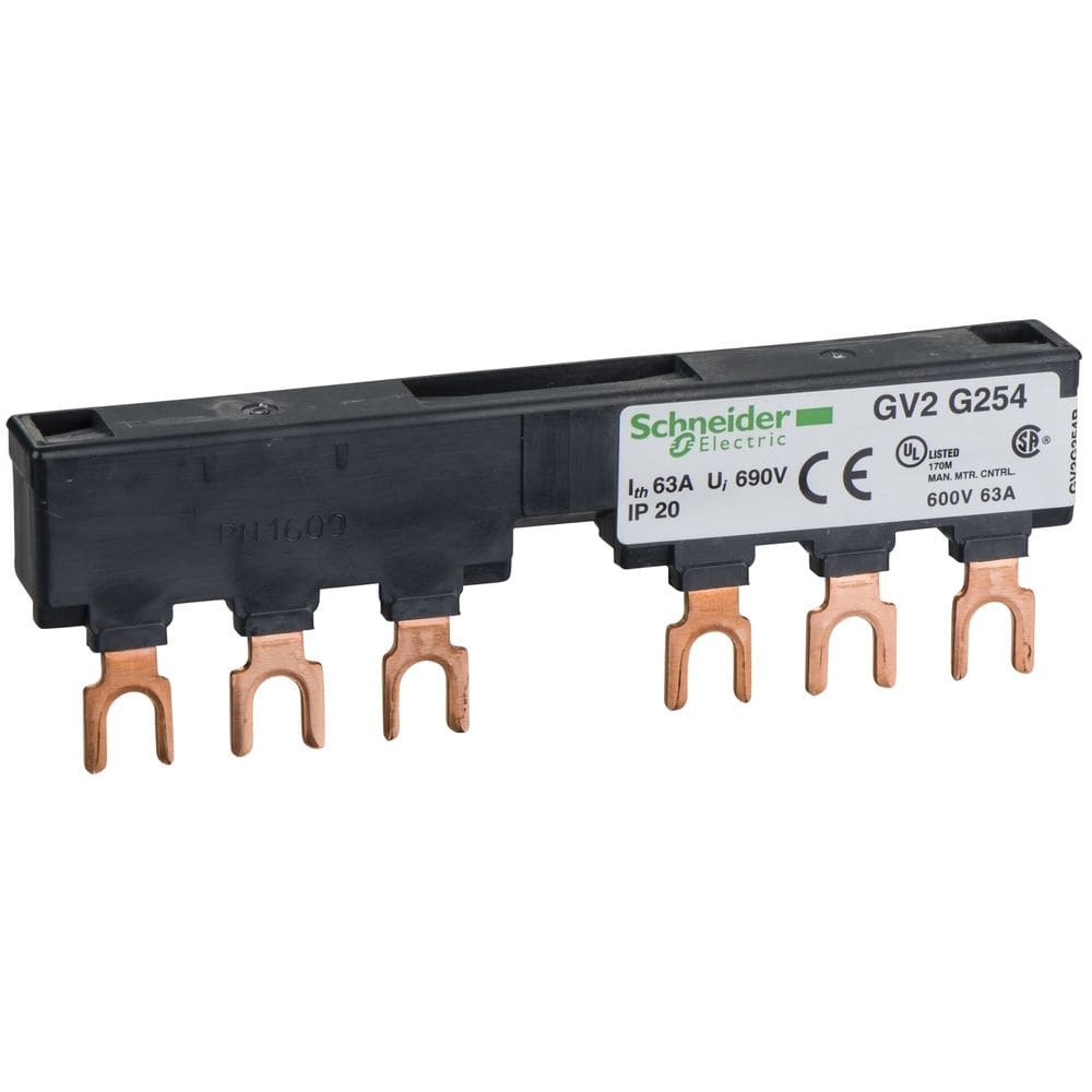 Schneider Automation 3P rail - 63 A - 2 aftakkingen - 54 mm afstand GV2G254
