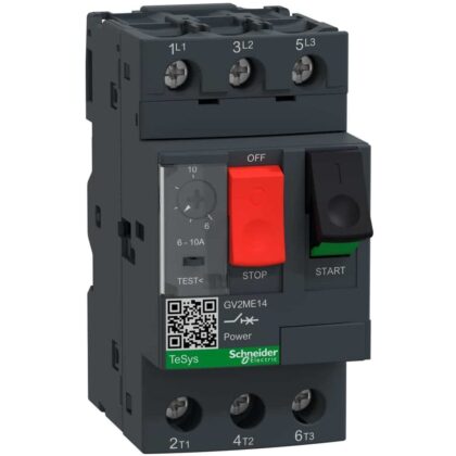 Schneider Automation Motorbeveiligingsschakelaar GV2ME 6-10A | Thermisch-magnetische beveiliging GV2ME14