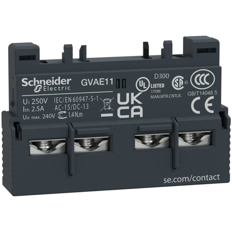 Schneider Automation Hulpcontact 1NO+1NC | Accessoires GV2 Motorbeveiligingsschakelaar GVAE11