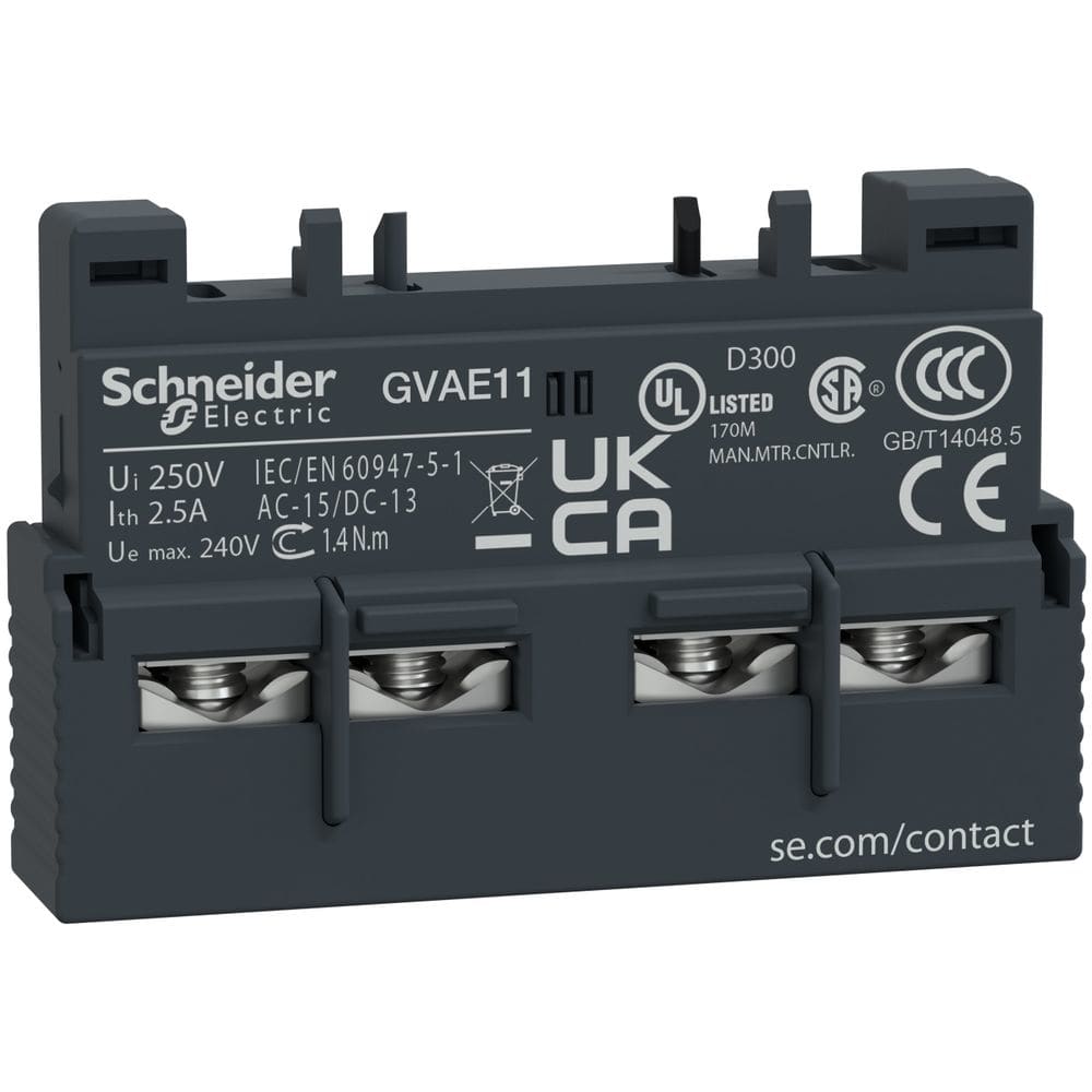 Schneider Automation Hulpcontact 1NO+1NC | Accessoires GV2 Motorbeveiligingsschakelaar GVAE11
