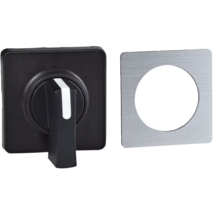 Schneider Automation bedieningskop 45 x 45 mm - gemetalliseerd - zwarte hendel - blanco voor gravere KBC1H