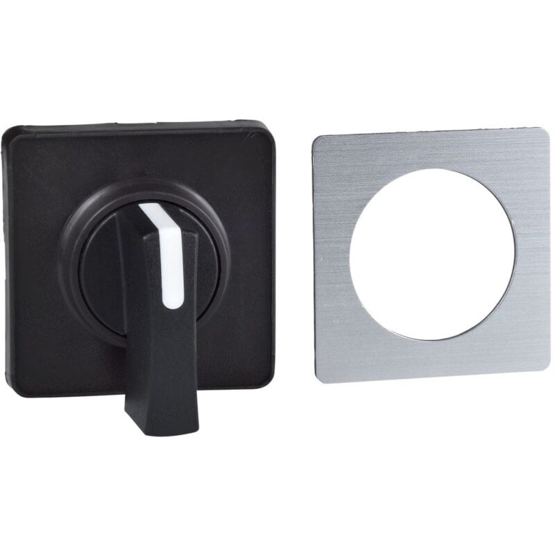Schneider Automation bedieningskop 45 x 45 mm - gemetalliseerd - zwarte hendel - blanco voor gravere KBC1H