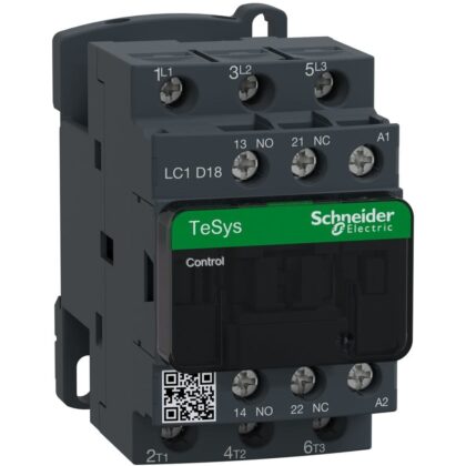 Schneider Automation Contactor 18A 3P 1NO 1NC 230VAC | Motorbesturing LC1D18P7