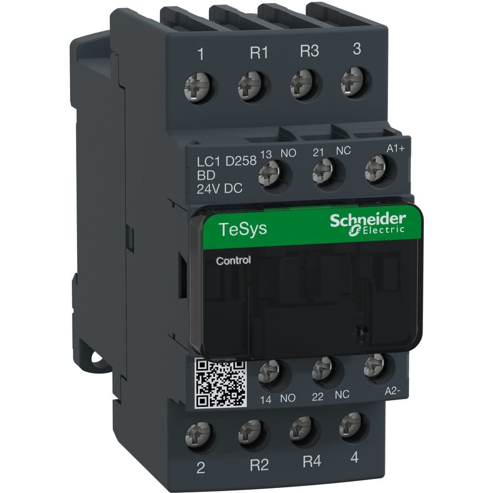 Schneider Automation Contactor 40A AC-1 - 4P (2NO + 2NC) 1NO 1NC - 24V DC LC1D258BD
