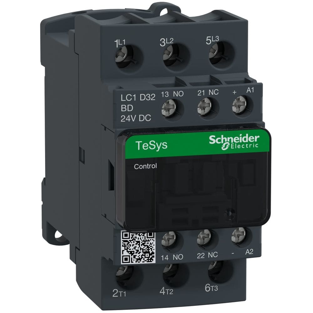 Schneider Automation Contactor 32A AC-3 - 3P 1NO 1NC - 24V DC LC1D32BD