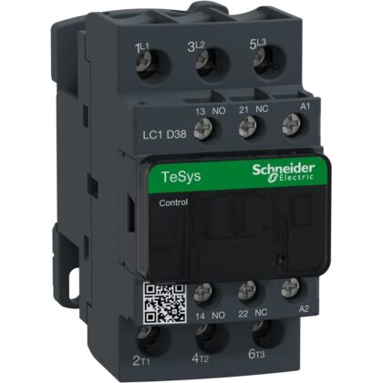 Schneider Automation Contactor 38A AC-3 - 3P 1NO 1NC - 24V AC 50...60Hz LC1D38B7