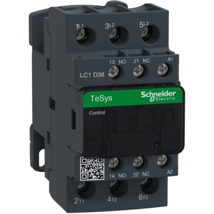 Schneider Automation Contactor 38A AC-3 - 3P 1NO 1NC - 230V AC 50...60Hz LC1D38P7