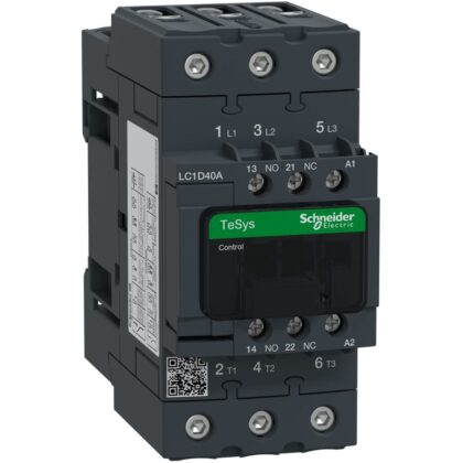 Schneider Automation Contactor EVERLINK 3P AC3 440V 40A met spoel 110V AC LC1D40AF7