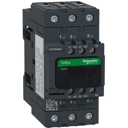 Schneider Automation Contactor EVERLINK 3P AC3 440V 40A met spoel 230V AC LC1D40AP7