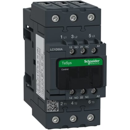 Schneider Automation Contactor EVERLINK 3P AC3 440V 50A met spoel 110V AC LC1D50AF7