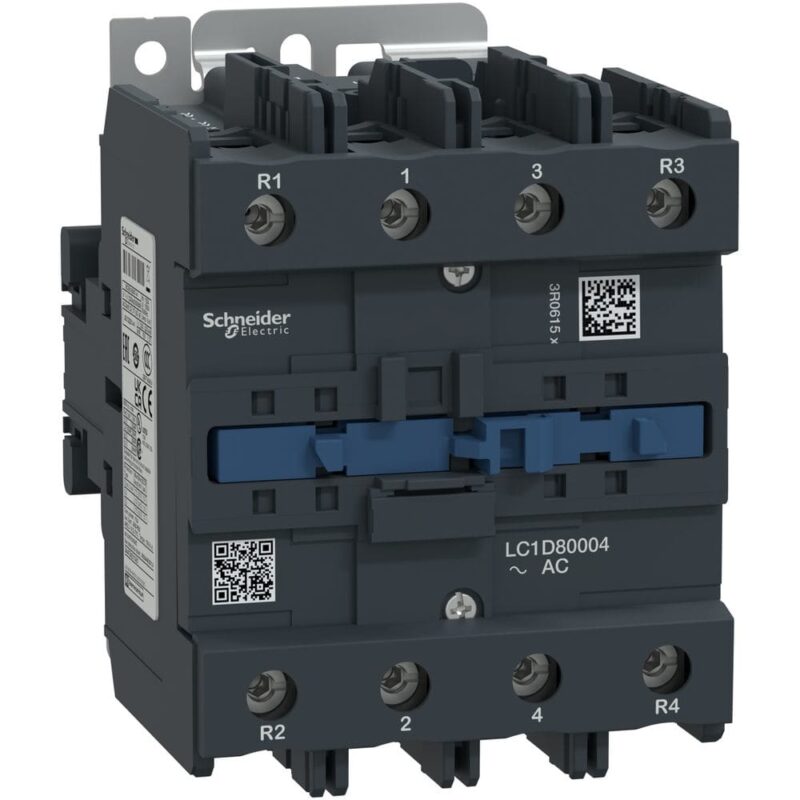 Schneider Automation Contactor 125A AC-1 - 4P - 230V AC 50...60Hz LC1D80004P7