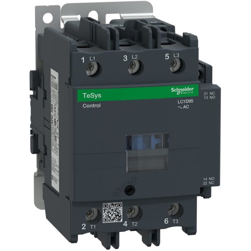 Schneider Automation Contactor 95A AC-3 - 3P 1NO 1NC - 400V AC 50...60Hz LC1D95V7