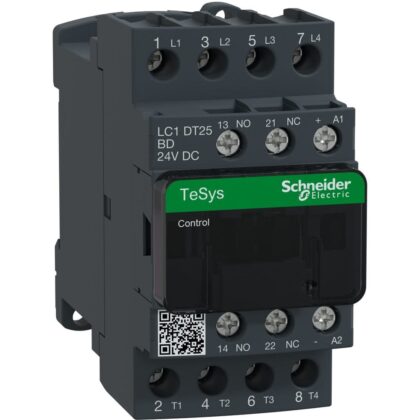 Schneider Automation Contactor 25A AC-1 - 4P 1NO 1NC - 24V DC LC1DT25BD