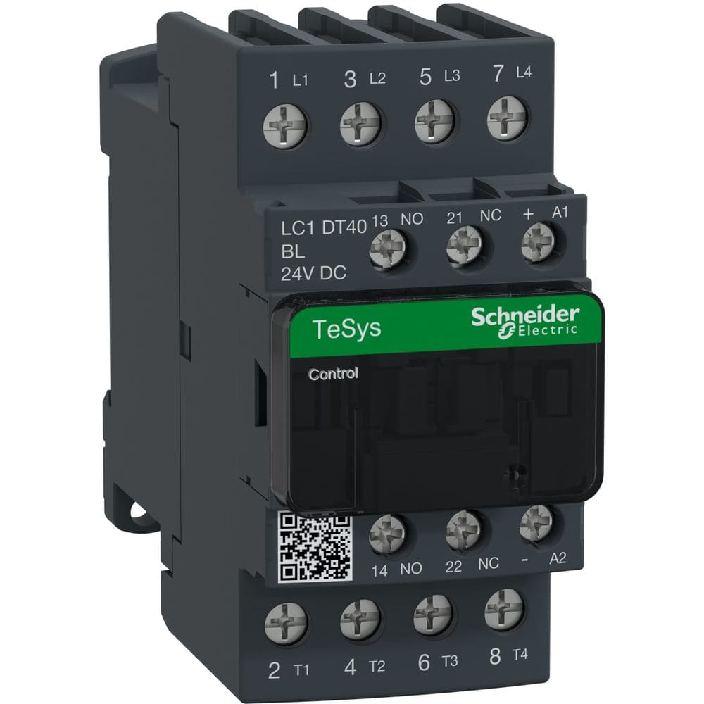Schneider Automation Contactor 40A AC-1 - 4P 1NO 1NC - 24V DC LC1DT40BL