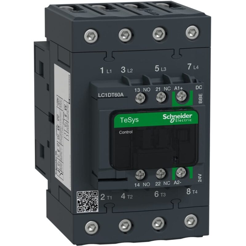 Schneider Automation TeSys D contactor 4P 60A AC-1 tot 440V spoel 24V DC Everlink LC1DT60ABBE