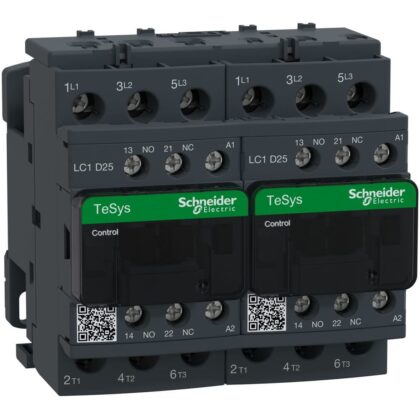 Schneider Automation Omkeercontactor 25A AC-3 - 3P 1NO 1NC - 48V AC 50...60Hz LC2D25E7