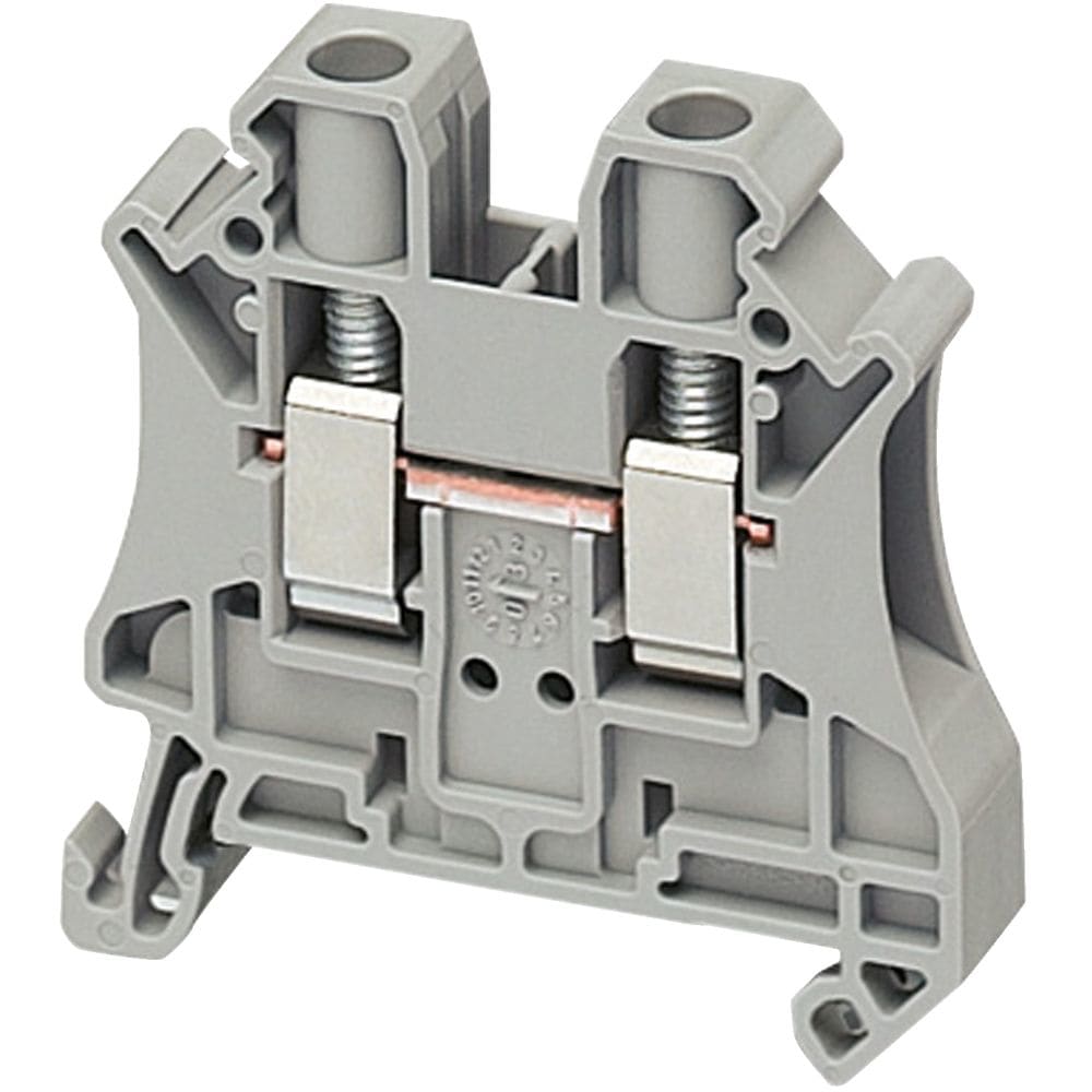 Schneider Automation Linergy doorgaand klemmenblok - 6mm² 41A enkel niveau 1x1 schroef - grijs NSYTRV62
