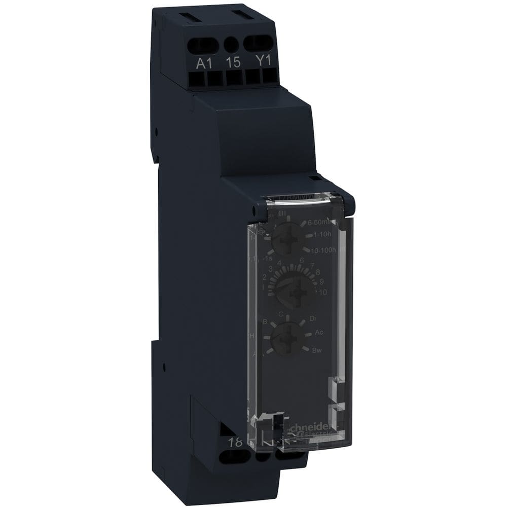 Schneider Automation vertragingstijdrelais 10 functies - 1 s-100 h - 12-240V AC/DC - 1 OC RE17RMMW