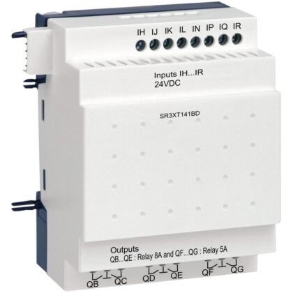 Schneider Automation uitbreidingsmodule digitale I/O - 14 I/O - 24 V DC - voor Zelio Logic SR3XT141BD