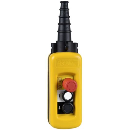 Schneider Automation hangende drukknopkast XAC-A pistol grip - 2 drukknoppen - 1 noodstop XACA2813
