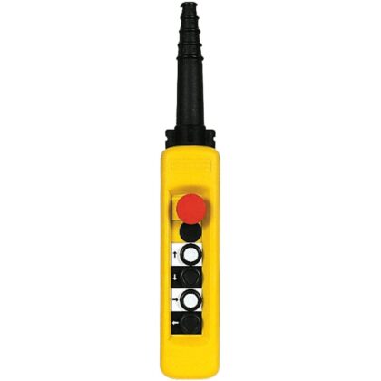 Schneider Automation hangende drukknopkast XAC-A pistol grip - 4 drukknoppen - 1 noodstop XACA4713