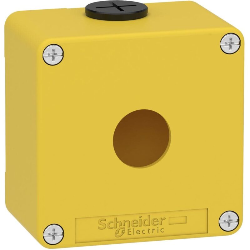 Schneider Automation GELE LEGE DRUKKNOPKAST 1 GAT 22MM XAPK1201