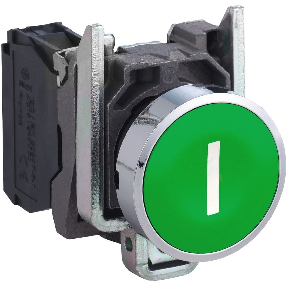 Schneider Automation Drukknop groen Ø22 - impulscontact verzonken - 1NO XB4BA3311