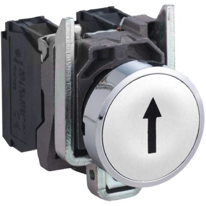 Schneider Automation Drukknop wit Ø22 - verzonken met impulswerking - 1NO XB4BA3341