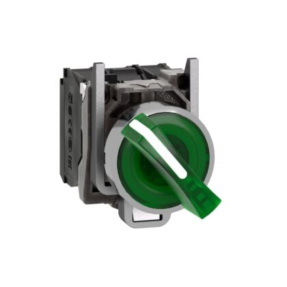 Schneider Automation Verlichte keuzeschakelaar groen Ø22 met hendel 2 standen 24V 1NC + 1NO XB4BK123B5