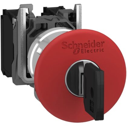 Schneider Automation Noodstop onfraudeerb rood Ø22 - vuistsl Ø40 - ontgrend: sleutel - 1NO + 1NC XB4BS9445