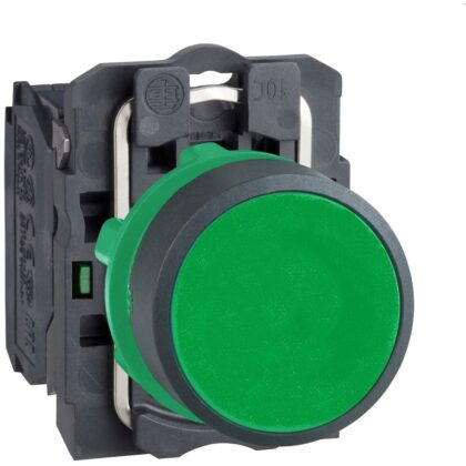 Schneider Automation drukknop groen Ø 22 - impulscontact  verzonken  - 1 NO XB5AA31