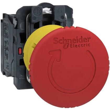 Schneider Automation noodstop rood Ø40 uitschakeldrukknop Ø22 draaien om te ontgrendelen 1NC XB5AS8442