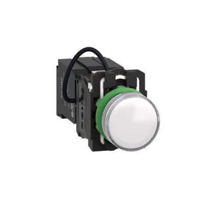 Schneider Automation witte volledige signaallamp Ø22 glad kapje met ingeb. LED 400V XB5AV5B1