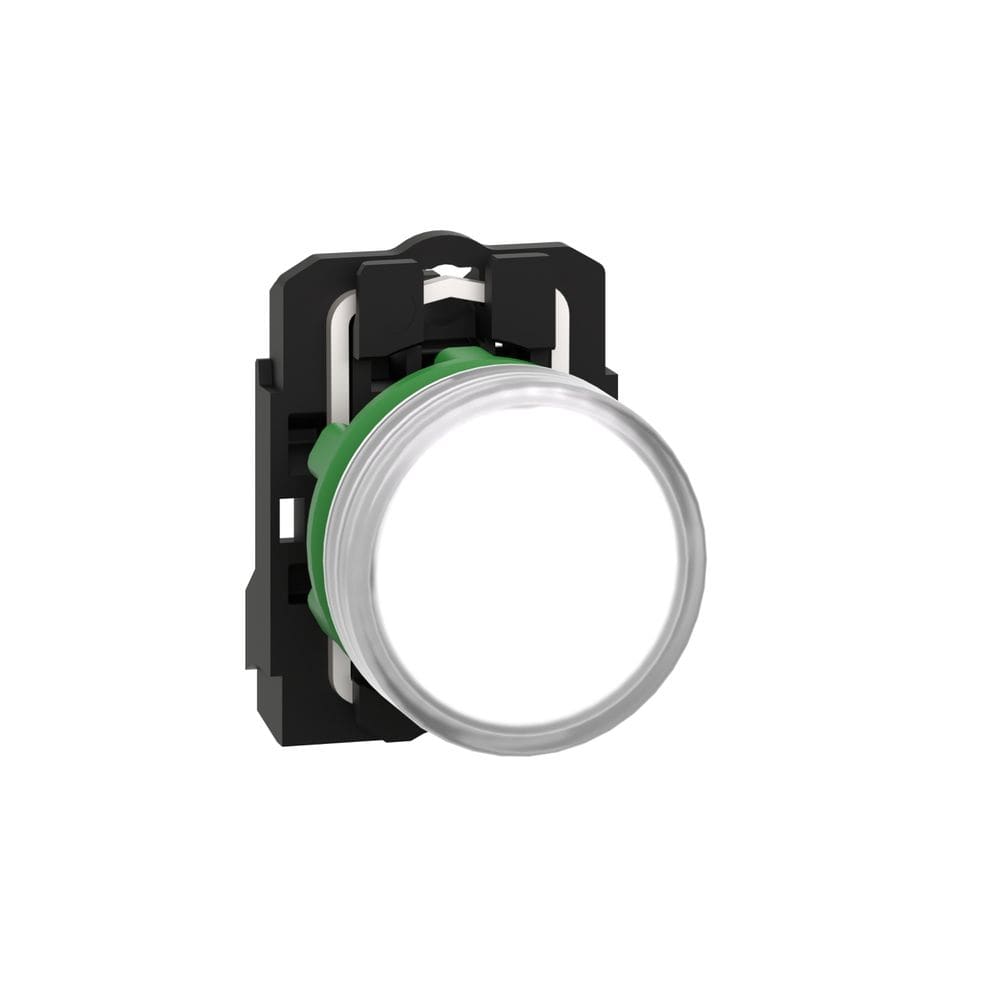 Schneider Automation controlelamp rond Ø 22 - IP 65 - wit - ingebouwde LED -24 V - klemmen XB5AVB1