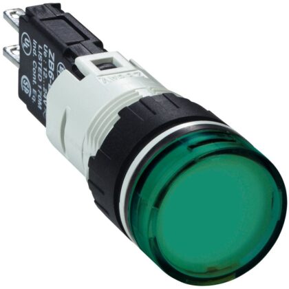 Schneider Automation controlelamp rond Ø16 - IP 65 - groen - ingebouwde LED - 24 V - kabelschoen XB6AV3BB