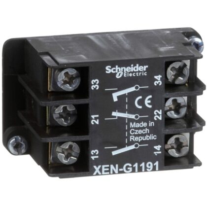 Schneider Automation Contactblok met terugvering - 1NC+2NO - frontmontage XENG1191